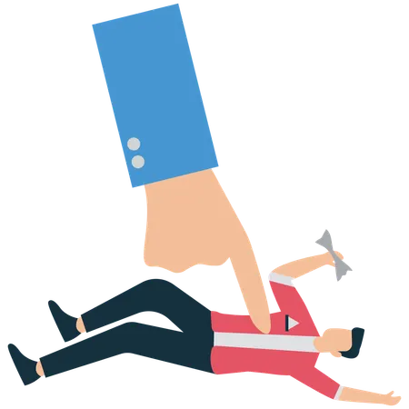 Empresario enfrenta estrés y presión empresarial  Ilustración