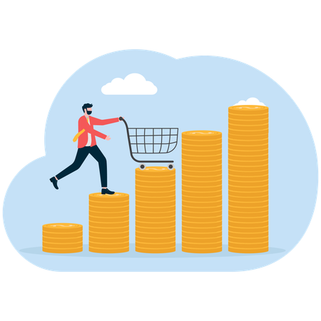 Empresário enfrenta inflação de preços  Ilustração