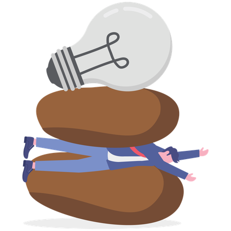 Empresário enfrenta o fardo da ideia  Illustration