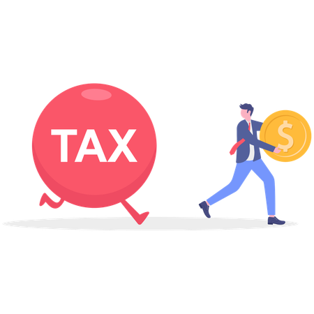 Empresário enfrenta problema fiscal  Ilustração