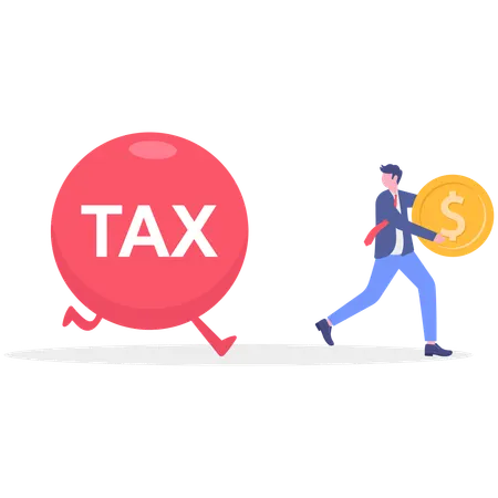 Empresário enfrenta problema fiscal  Ilustração