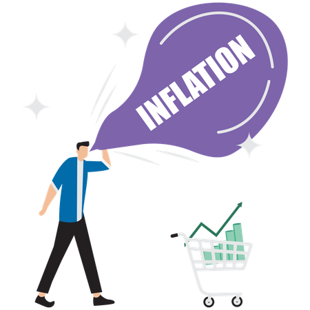 Empresário enfrenta risco de inflação  Ilustração