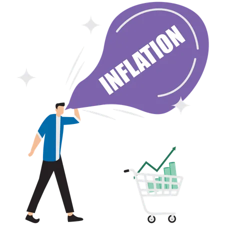 Empresário enfrenta risco de inflação  Ilustração