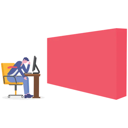 Empresário enfrenta impasse nos negócios  Ilustração