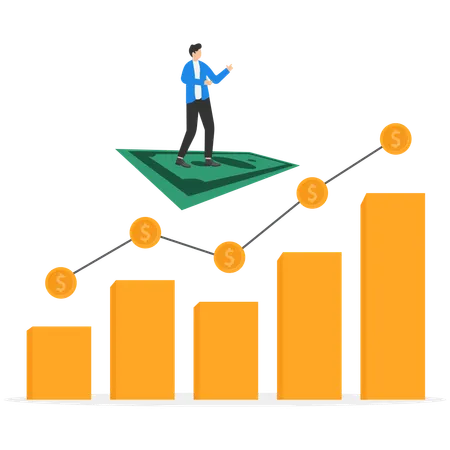 Empresário está visando objetivo financeiro  Ilustração