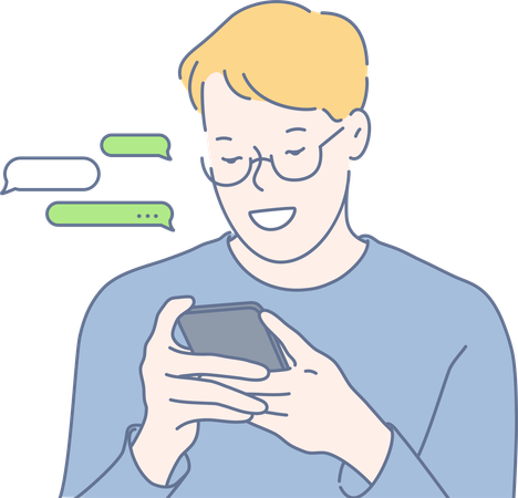 Empresário está conversando por telefone  Ilustração