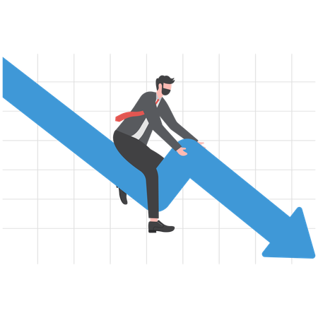 Empresário enfrenta crise financeira  Ilustração