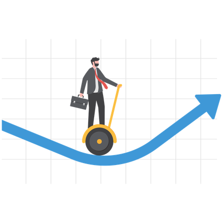 Empresário está enfrentando risco financeiro  Ilustração