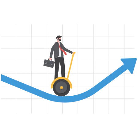 Empresário está enfrentando risco financeiro  Ilustração