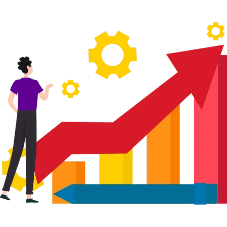 Empresário está fazendo monitoramento web  Ilustração