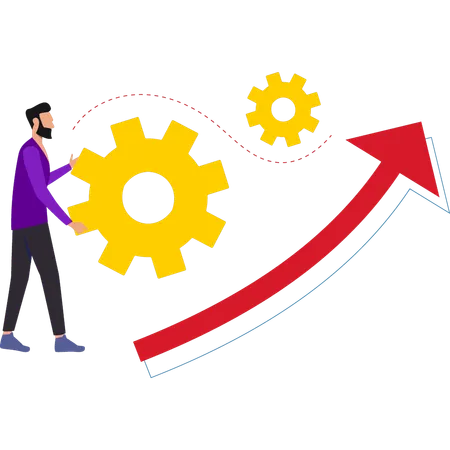 Empresário está fazendo monitoramento web  Ilustração