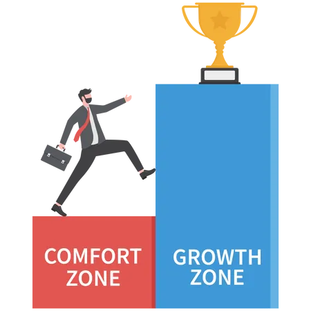 Empresário está saindo de sua zona de conforto  Ilustração