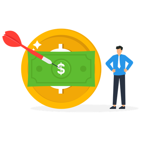 Empresário está direcionando suas finanças  Ilustração