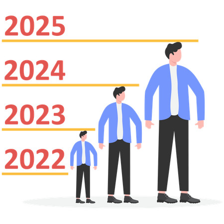 Empresário estabelecendo novas metas  Ilustração