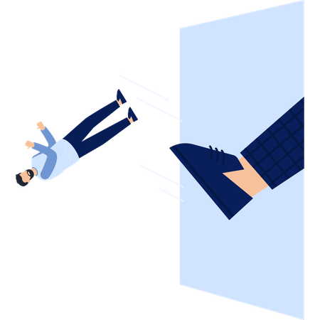 Empresário é expulso  Ilustração