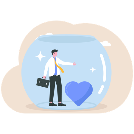 Empresário faz seguro de vida  Ilustração