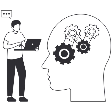 Empresário fazendo estratégias adotivas  Ilustração