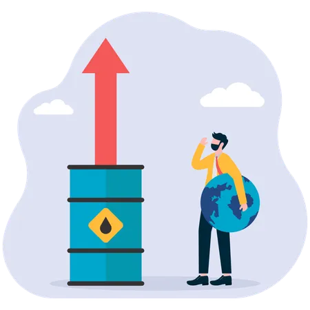 Los empresarios han aumentado el precio del combustible de petróleo  Ilustración