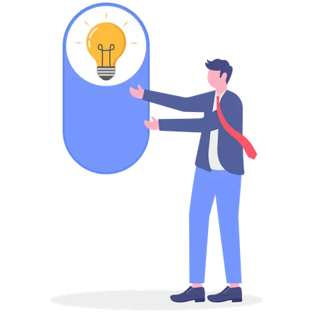 Empresário possibilita criatividade empresarial  Ilustração