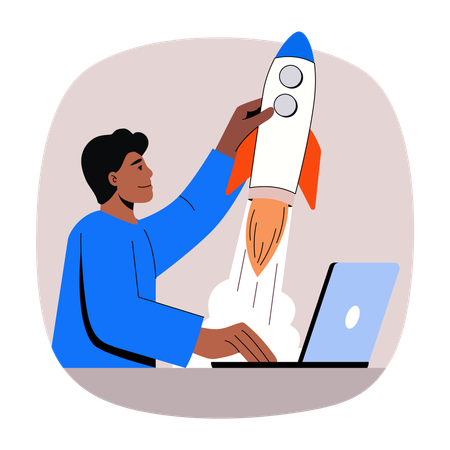 Empresário impulsiona projeto de Startup  Ilustração