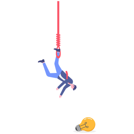 Empresario inspirándose  Ilustración