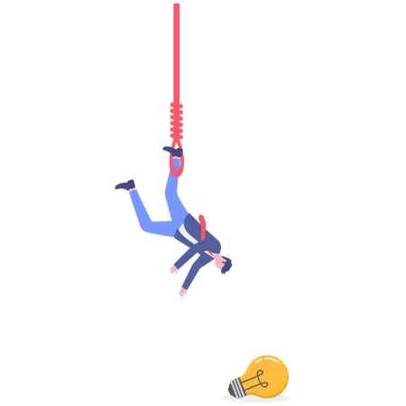 Empresario inspirándose  Ilustración