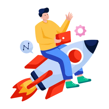 Empresário lança produto empresarial  Ilustração