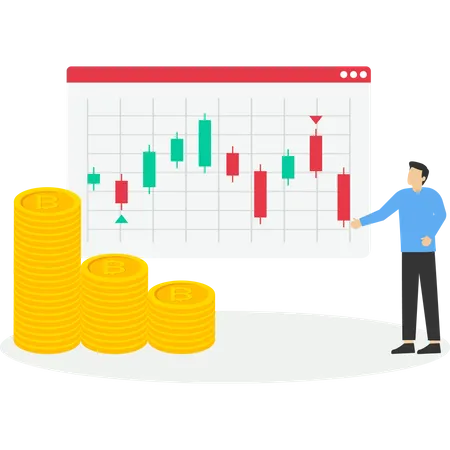 Empresário obtém mais lucros comprando mercado de ações  Ilustração