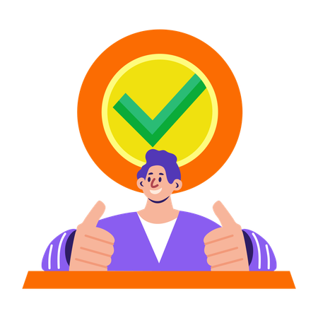 Empresário obtendo sucesso nos negócios  Ilustração