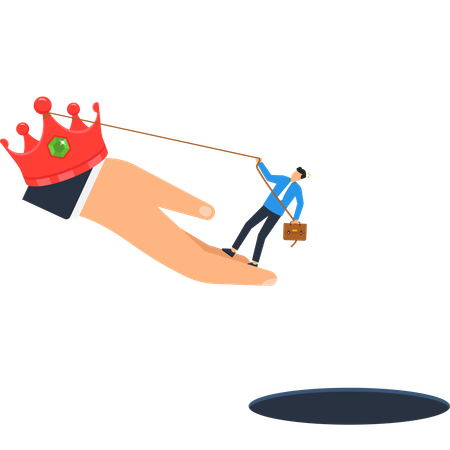 Empresário recebendo apoio empresarial  Ilustração