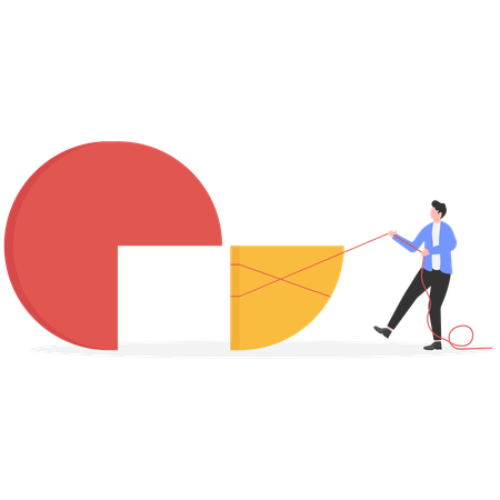 Hombre de negocios obteniendo ganancias  Ilustración