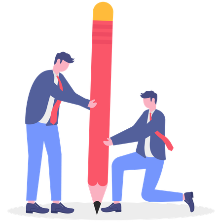 Hombre de negocios obteniendo logros  Ilustración