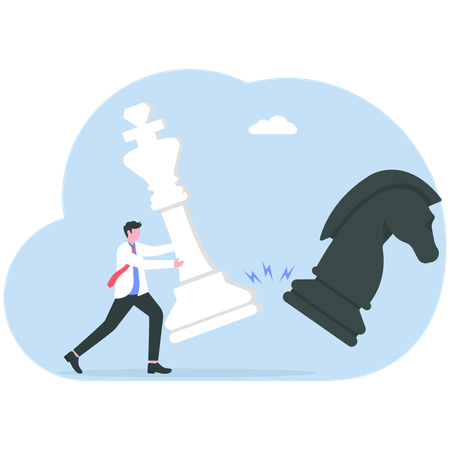 El empresario planea un movimiento estratégico  Ilustración