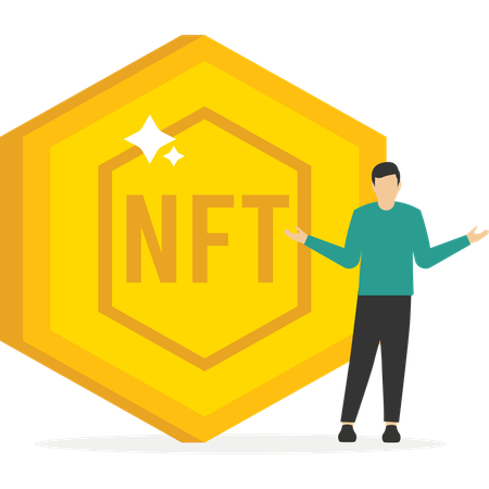 Empresário por trás do grande token NFT  Ilustração