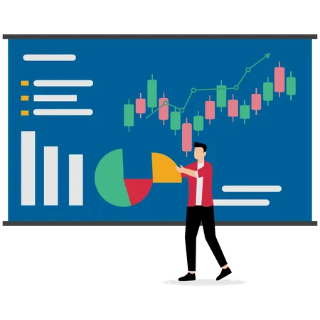 Empresário prevê retornos de investimentos no mercado de ações  Ilustração