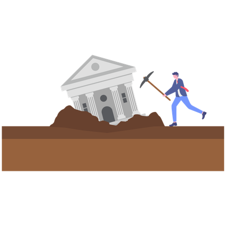 Empresário procura banco comercial  Illustration