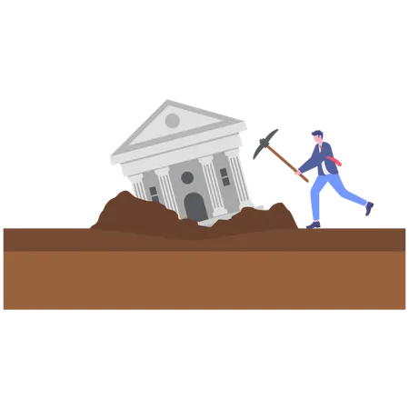 Empresário procura banco comercial  Illustration