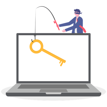 Empresário recebendo ameaças online  Ilustração