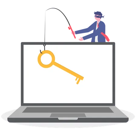 Empresário recebendo ameaças online  Ilustração