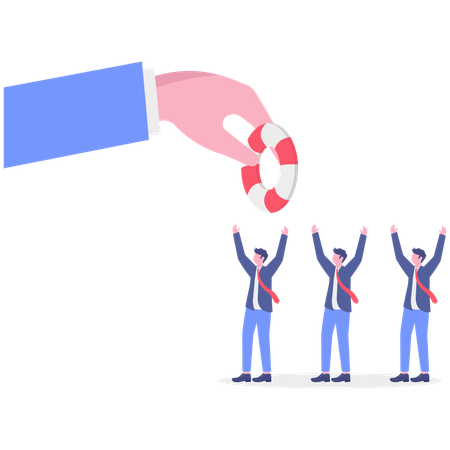 Empresario rescatista  Ilustración