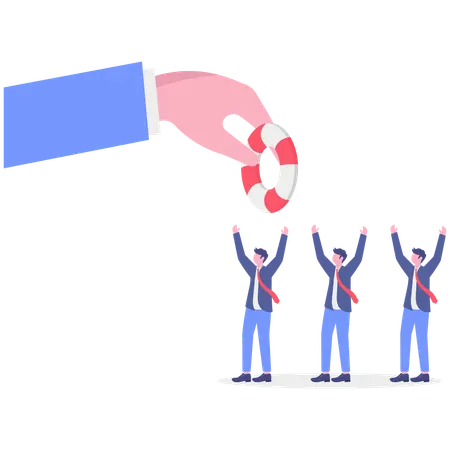 Empresario rescatista  Ilustración