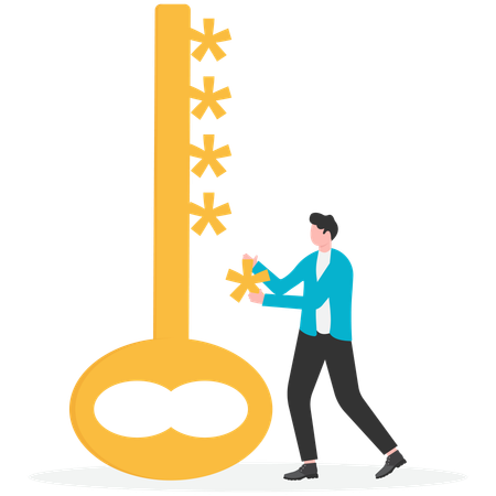 Empresário resolvendo problema de negócios  Ilustração