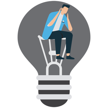 Empresário resolvendo problemas de negócios  Illustration
