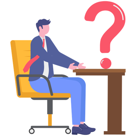 Empresario resolviendo problema empresarial  Illustration