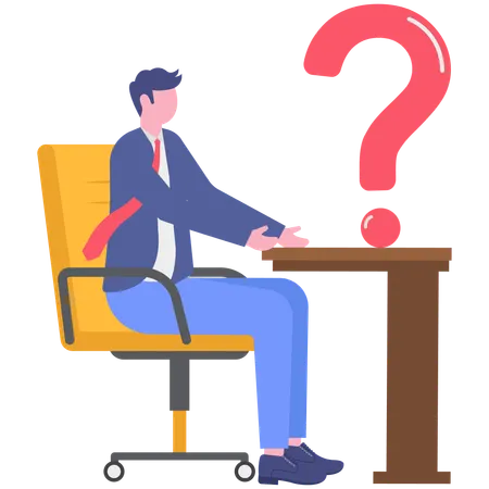 Empresario resolviendo problema empresarial  Illustration