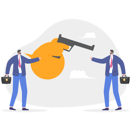 Empresário se matando  Ilustração