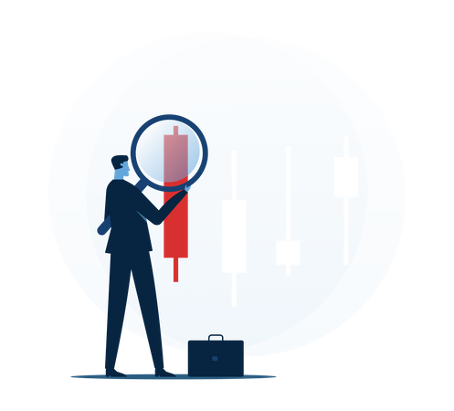 El hombre de negocios resuelve los problemas comerciales de la empresa  Ilustración