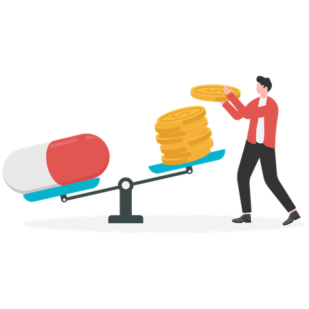 Empresario aumenta precios de medicamentos  Ilustración