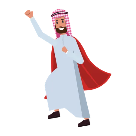 Empresario súper árabe  Ilustración
