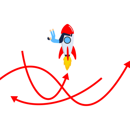 Empresário superando crise empresarial  Ilustração
